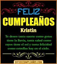 Frases de Cumpleaños Kristin
